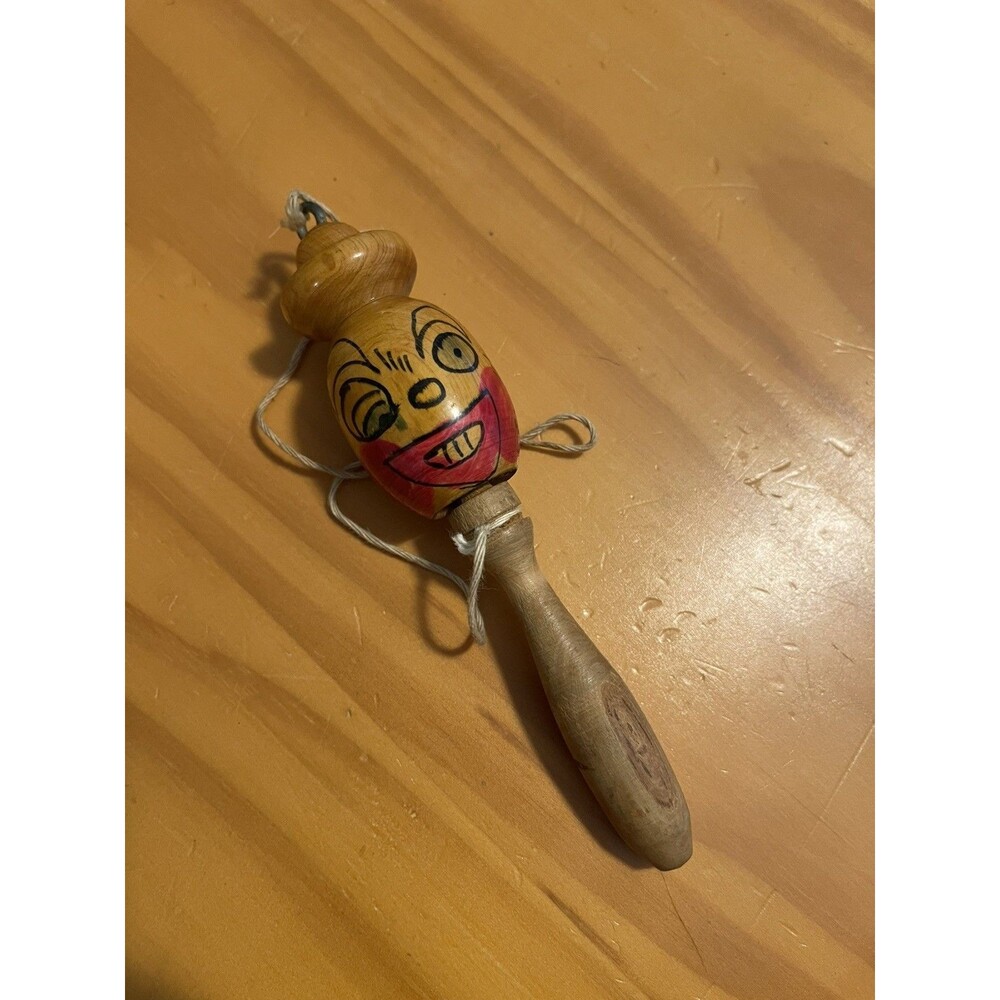 Vintage Wood Dexterity Toy Working Condition Collectible Hand-painted